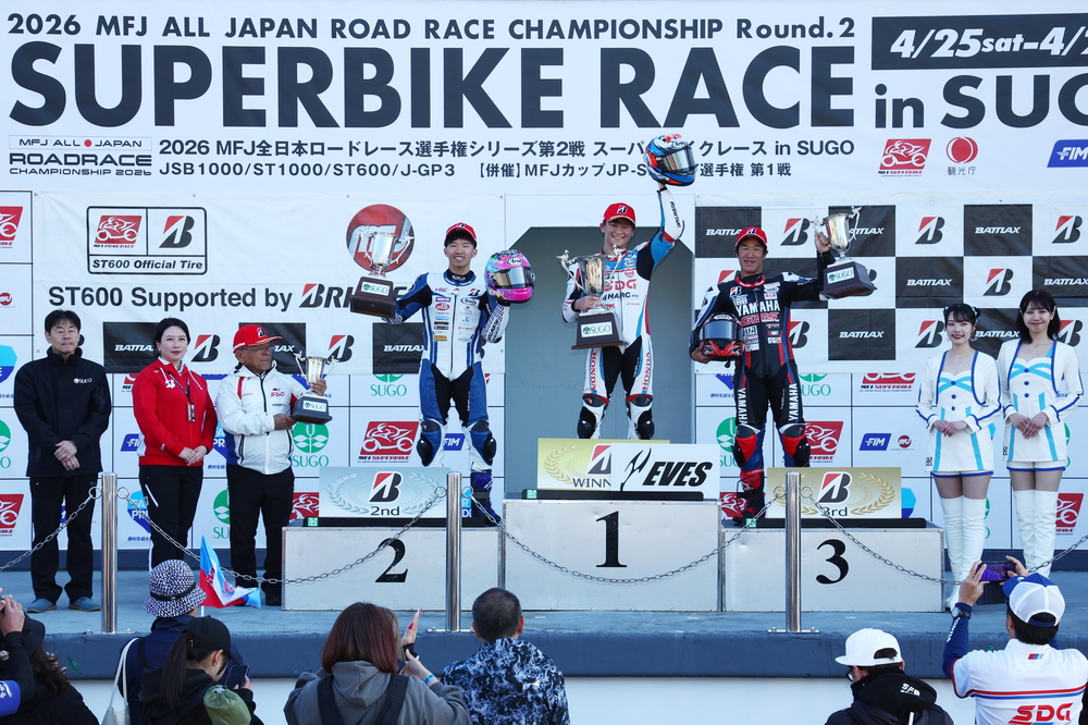 【2026年 全日本ロードレース選手権 第2戦 SUGO ST600】予選から激戦が展開されレース1は小田喜阿門が初優勝、レース2は長尾健吾に軍配